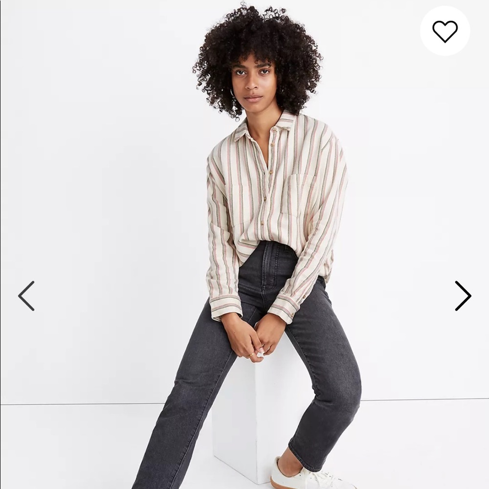 Madewell Flannel Sunday Shirt in Claxton Stripe